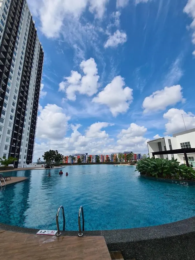 Eid2 Sks Habitat Larkin-3Br Family Friendly Up To 10Pax - 9 Beds- Free Wifi Pool Parking Gym & Preminum Facilities Appartement Johor Bahru